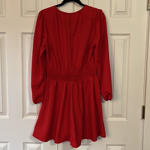 Long Sleeved Red Dress - Picture 2 of 6